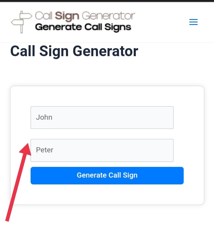 Call Sign Generator